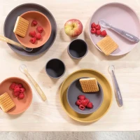 Nattou Set Pappa 4 Stoviglie in Silicone per Bambino - Verde