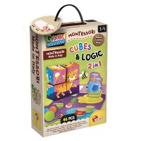 Lisciani Giochi Montessori Baby Wood Cubes And Logic 2 in 1
