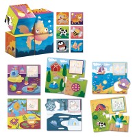 Lisciani Giochi Montessori Baby Wood Cubes And Logic 2 in 1