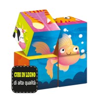 Lisciani Giochi Montessori Baby Wood Cubes And Logic 2 in 1