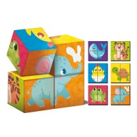 Lisciani Giochi Montessori Baby Wood Cubes And Puzzle 2 in 1