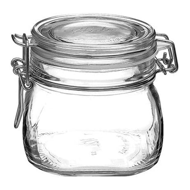 20 Cl - Bormioli Luigi Lock Eat Vasetto Ermetico In Vetro - Set 6 Pezzi