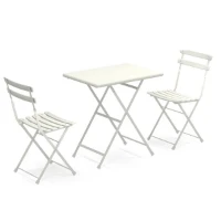 Emu Set Arc en Ciel Tavolo 70x50 con due Sedie Bianco
