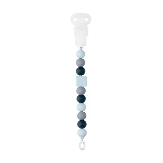 Nattou Catenella Portaciuccio con Perle e Clip - Blu Navy