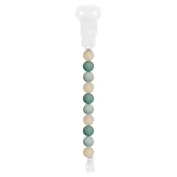 Nattou Catenella Portaciuccio con Perle e Clip - Verde Sabbia