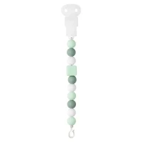 Nattou Catenella Portaciuccio con Perle e Clip - Verde Menta