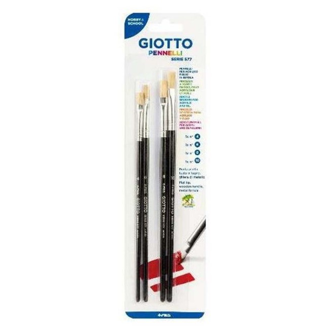 Giotto 4 Pennelli Serie Art 577 N.4-6-8-10