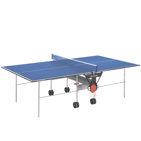 Garlando Tavolo Ping Pong Training Indoor Blu con Ruote