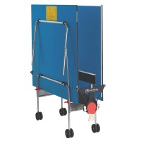 Garlando Tavolo Ping Pong Training Indoor Blu con Ruote