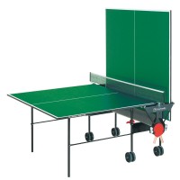 Garlando Tavolo Ping Pong Training Indoor Verde con Ruote