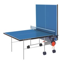 Garlando Tavolo Ping Pong Training Outdoor Blu con Ruote