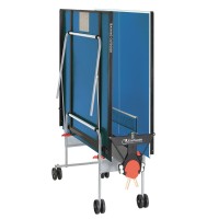 Garlando Tavolo Ping Pong Training Outdoor Blu con Ruote