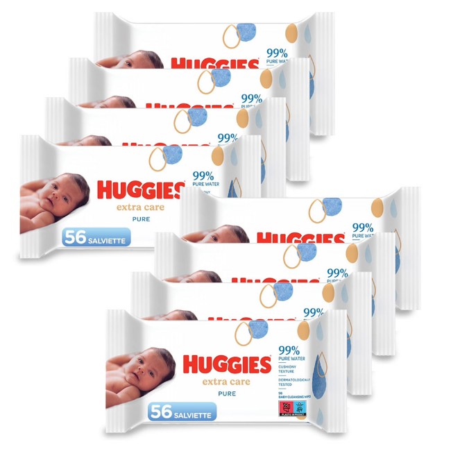 Huggies Salviette Pure Extra Care Multipack 56x8