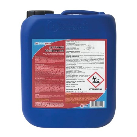 FreeZanz Insetticida e Antizanzare Tetrapiù Multipurpose 5 litri