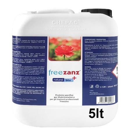 FreeZanz Insetticida Natural Blu+ Specifico per Mosche e Tafani 5 litri