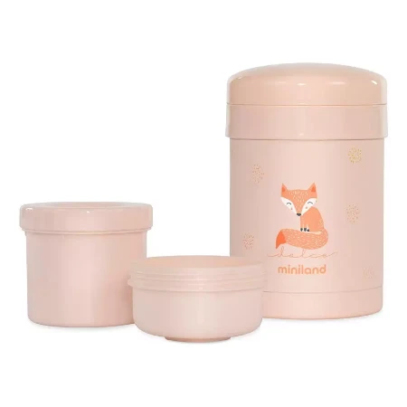 Miniland Portapappa Termico Thermetic per Bambino 2 Contenitori Ermetici - Capienza Totale 700ml