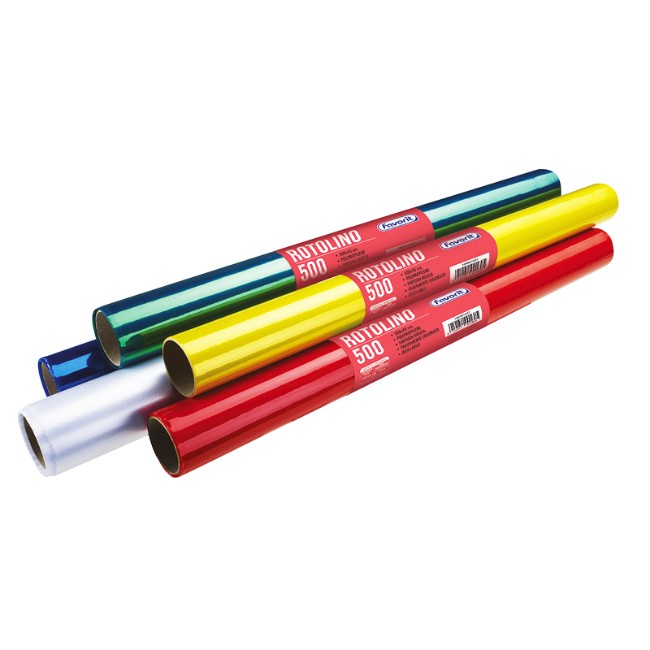 Rotolo Coprilibro Colorato Trasparente in Polipropilene Effetto Buccia d'Arancia Lunghezza 5 Metri