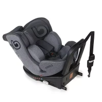 Be Cool Seggiolino Auto Easy i-Size R129 con Base Isofix Girevole per Bambini da 40 a 150 cm - dalla nascita ai 12 anni circa - Be Antracita