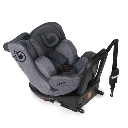 Be Cool Seggiolino Auto Easy i-Size R129 con Base Isofix Girevole per Bambini da 40 a 150 cm - dalla nascita ai 12 anni circa - Be Antracita