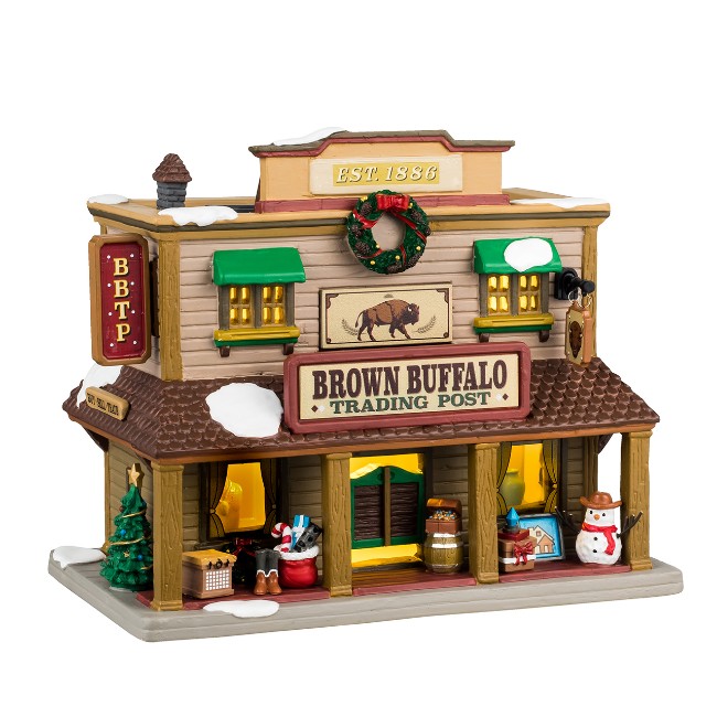Lemax 45230 Brown Buffalo Trading Post 