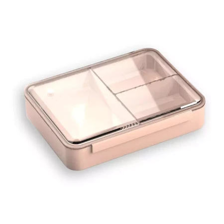 Nuvita Lunch Box per Bambini a 3 Scomparti compatibile con Microonde 950 ml - English Rose