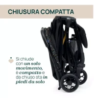 Chicco Passeggino Ultra Leggero Glee Omologato 22 kg per Bambini fino a 4 Anni - Playful Black