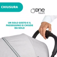 Chicco Passeggino Leggero Goody Plus con Chiusura Centralizzata, max 22kg - Grey Mist