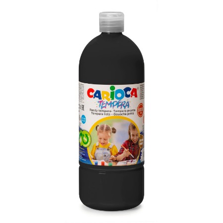 Carioca Tempera in Bottiglia 1 litro Nero