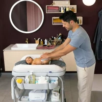 Chicco Fasciatoio con Vaschetta Cuddle & Bubble Bagnetto Neonato Pieghevole e Portatile - Peso max 11 kg