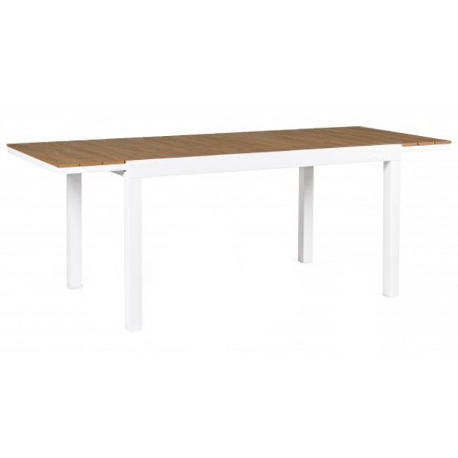 Bizzotto Tavolo Allungabile da Esterno Elias per Giardino 140/200 x 90 cm - Bianco