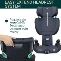Chicco Seggiolino Auto Quizy Isofix 100-150 cm, Reclinabile e Confortevole, per Bambini da 3 ai 12 anni 