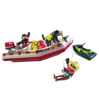 Playmobil Gommone dei Pompieri e Acquascooter