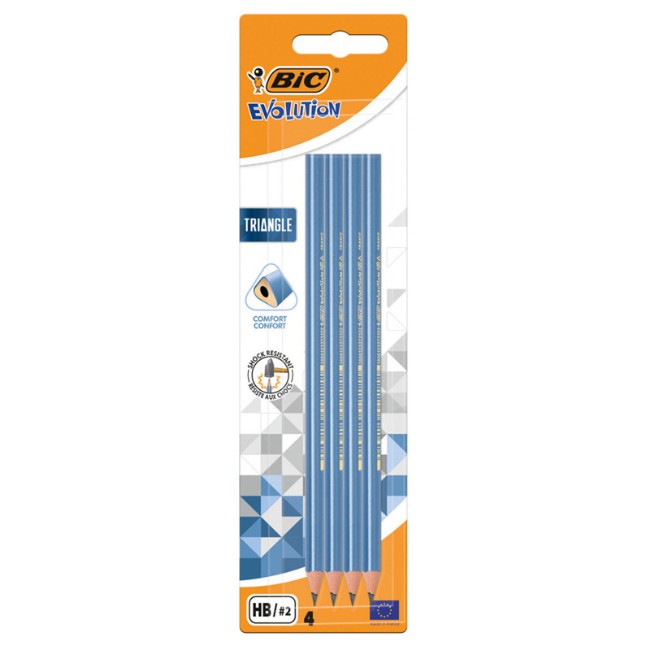 Bic Matita Evolution HB Triangolare set 4 pezzi