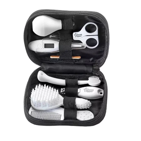 Tommee Tippee Kit Igiene Neonato Closer To Nature con Spazzola, Pettine, Spazzolino Denti, Forbicine, Termometro e Limette