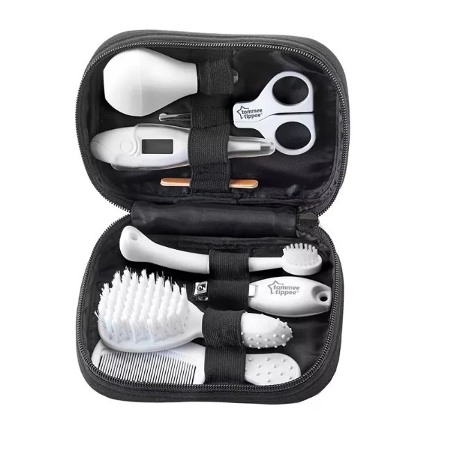 Tommee Tippee Kit Igiene Neonato Closer To Nature con Spazzola, Pettine, Spazzolino Denti, Forbicine, Termometro e Limette