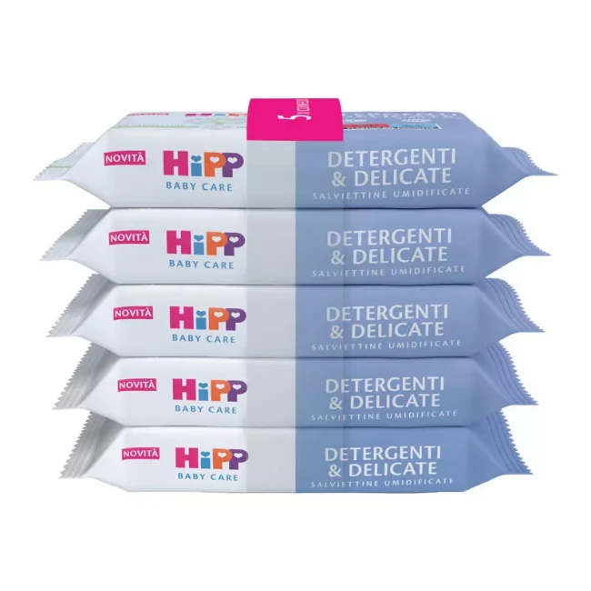 Hipp Salviette Neonato Detergenti & Delicate 5x48pz