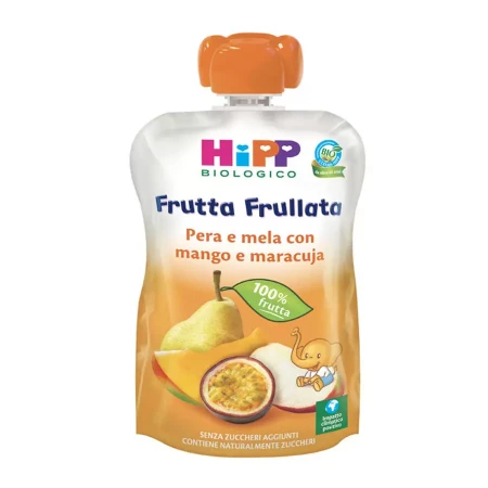 Frutta Frullata Bio Pera Mela Mango e Maracuja 90 gr