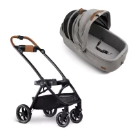 Tavo Pets Passeggino Cane Maeve 3in1 con Telaio Cognac e Culla Marle - taglia M Flex - Peso max 12 kg 