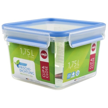 Emsa Clip&Close Contenitore Salvafreschezza Quadrato 1,75 l