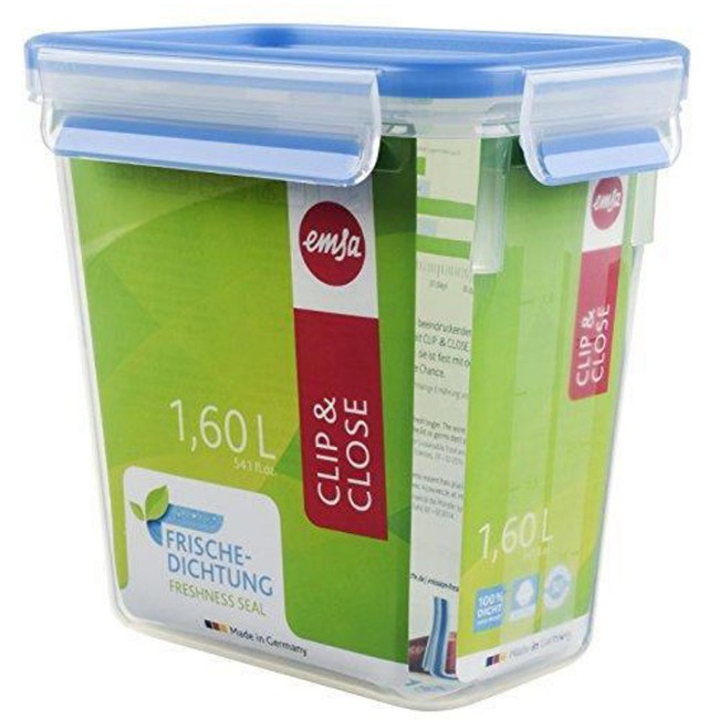 Emsa Clip&Close Contenitore Salvafreschezza Rettangolare 1,6 l