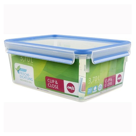 Emsa Clip&Close Contenitore Salvafreschezza Rettangolare 3,7 l