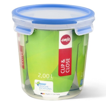 Emsa Clip&Close Contenitore Salvafreschezza Rotondo 2 l