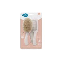 Nuvita Kit Spazzola e Pettine Neonato e Crosta Lattea - Rosa