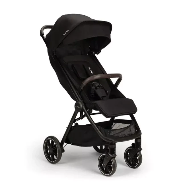 Nuna Passeggino Leggero Trvl Lx Reclinabile con Seduta Alta per Bambini da 0 a 4 Anni - Caviar