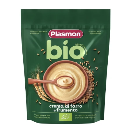 Plasmon Crema di Cereali Biologica Farro e Grano 200gr
