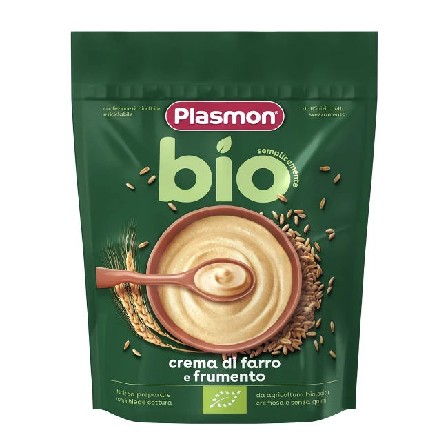 Plasmon Crema di Cereali Biologica Farro e Grano 200gr