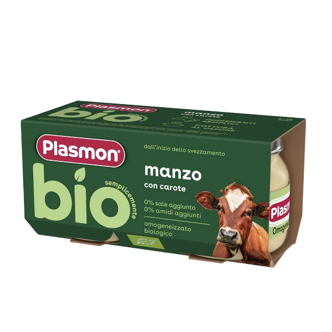 Plasmon Omogeneizzato Biologico Manzo 2 x 80gr