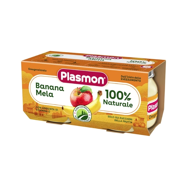 Plasmon Omogeneizzato Banana Mela 2 x 80gr