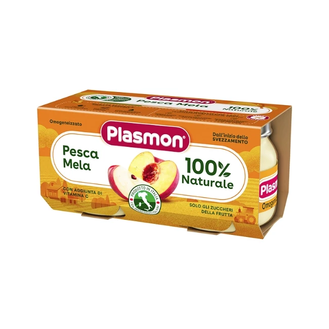 Plasmon Omogeneizzato Pesca Mela 2 x 80gr