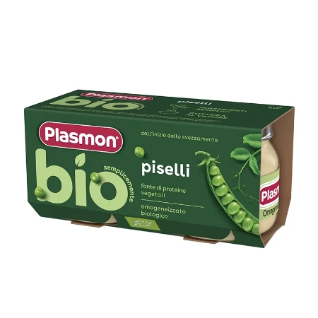Plasmon Omogeneizzato Biologico Piselli 2 x 80gr
